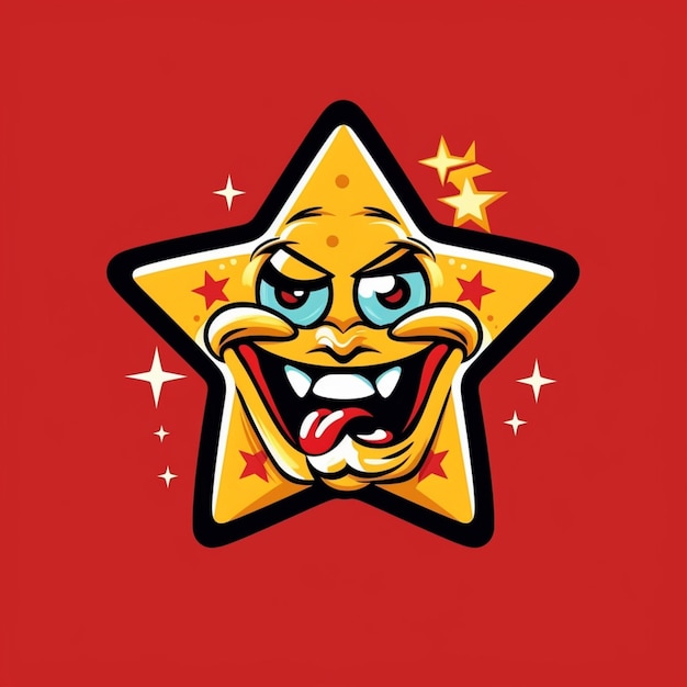Logotipo de dibujos animados estrella 9