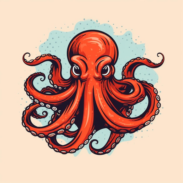 logotipo de dibujos animados de pulpo