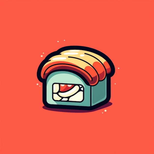 Logotipo de dibujos animados de sushi 8