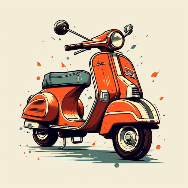 El logotipo de dibujos animados de Vespa