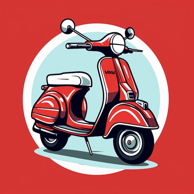 El logotipo de dibujos animados de Vespa