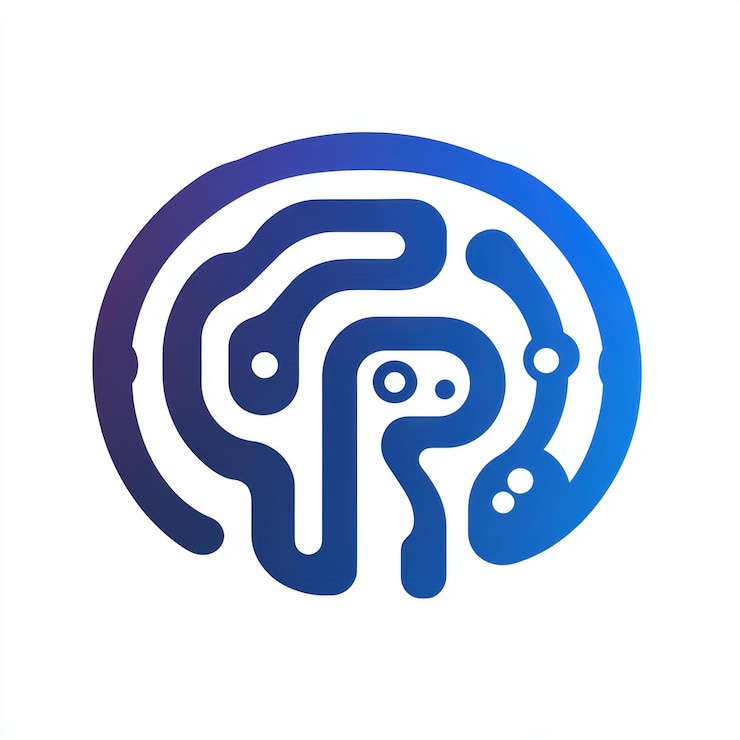 Foto logotipo dinámico para la inteligencia artificial que destaca el progreso