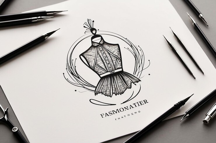 Foto el logotipo del diseñador de moda