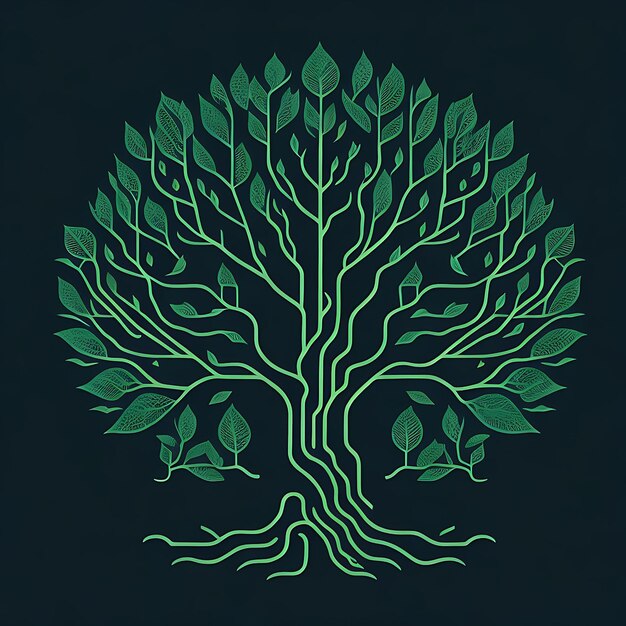 Logotipo de diseño de árbol