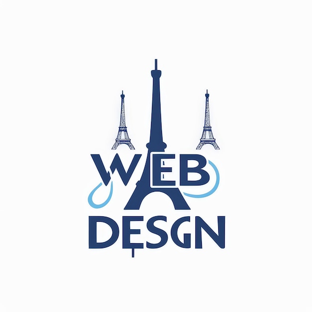 un logotipo para el diseño web está en un fondo blanco