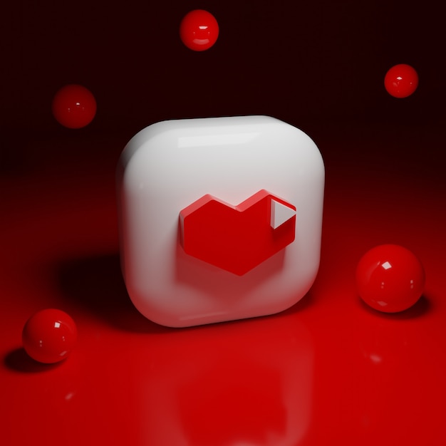 Foto logotipo do aplicativo de jogos do youtube 3d