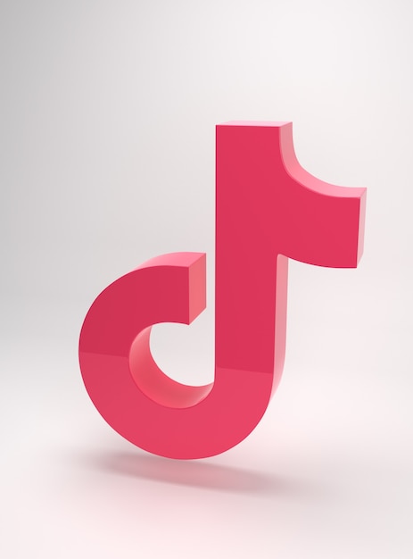 Foto logotipo do aplicativo tik tok design minimalista simples