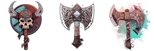 Logotipo do Battle Axe Viking 2D