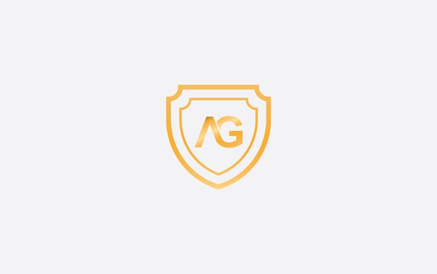Logotipo do escudo AG em ouro