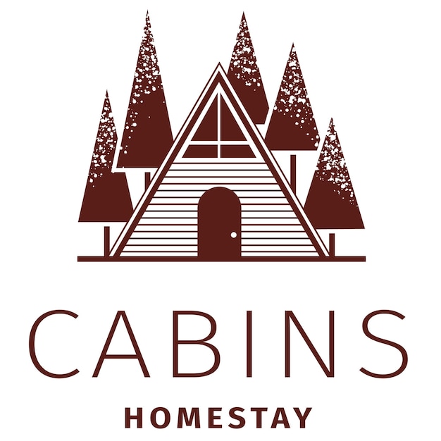 Logotipo do hotel png identidade corporativa de negócios com cabines texto de hospedagem