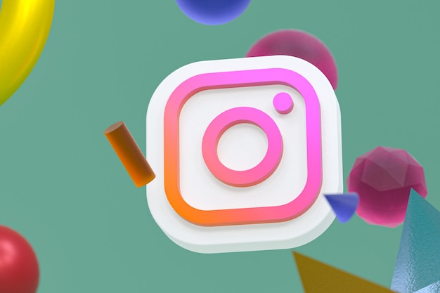 Logotipo do Instagram ig com elementos geométricos