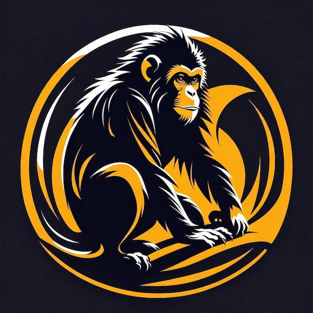 Logotipo do macaco vetor