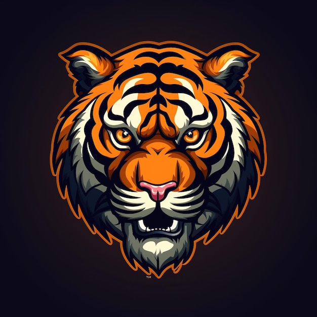 logotipo do mascote tigre esport