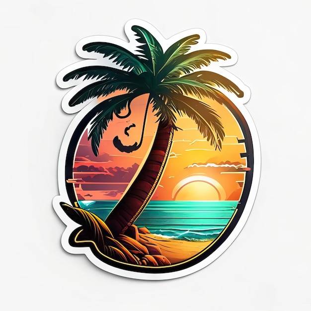 Logotipo do paraíso da praia