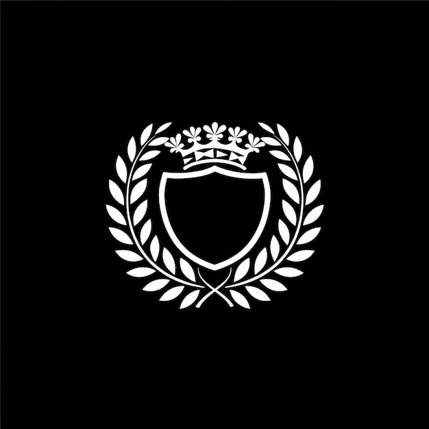 Foto logotipo do selo atemoya maduro com coroa de louro e números romanos desenho de camiseta de tatuagem de contorno abstrato