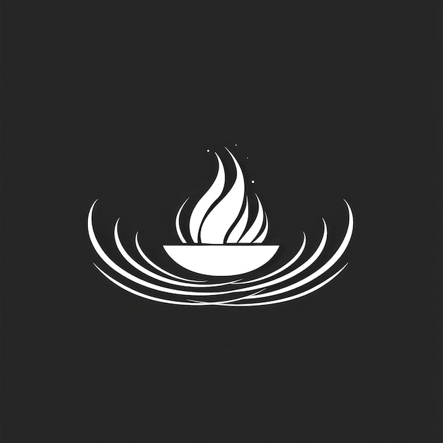 Foto logotipo do spa abstrato minimalista preto e branco