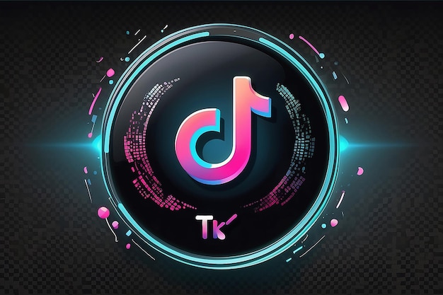 Foto logotipo do tik tok sinais de mídia social ícone do tik tok em vetor de estoque de fundo transparente