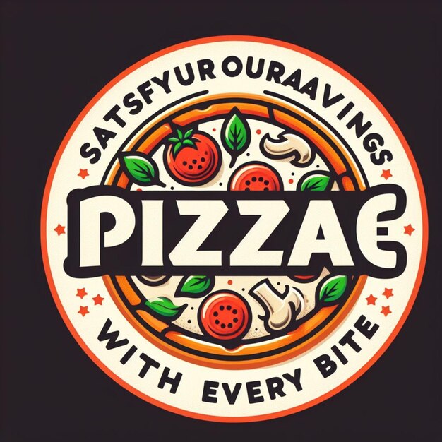 Foto logotipo do vetor de insaturação da pizza