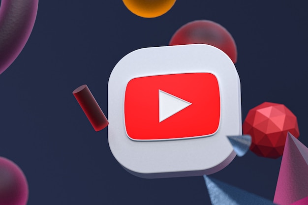 Logotipo do youtube em geometria abstrata