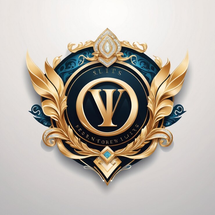 Foto un logotipo dorado con la letra l en él