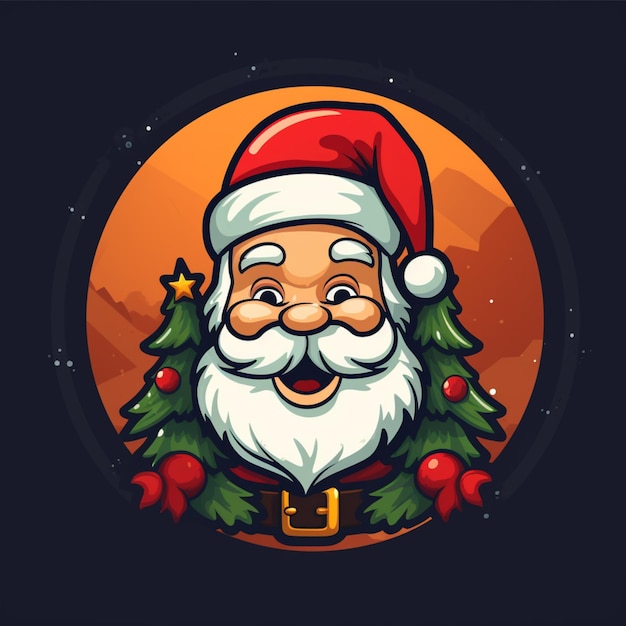 logotipo dos desenhos animados de papai noel