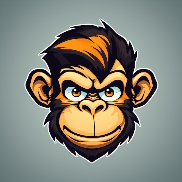 logotipo dos desenhos animados do macaco