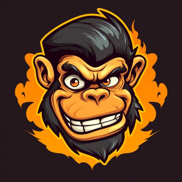 logotipo dos desenhos animados do macaco