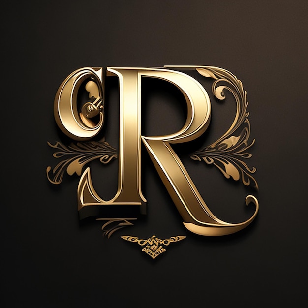 Foto logotipo elegante com letra maiúscula