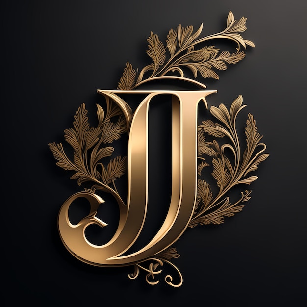 Foto un logotipo elegante con la letra j