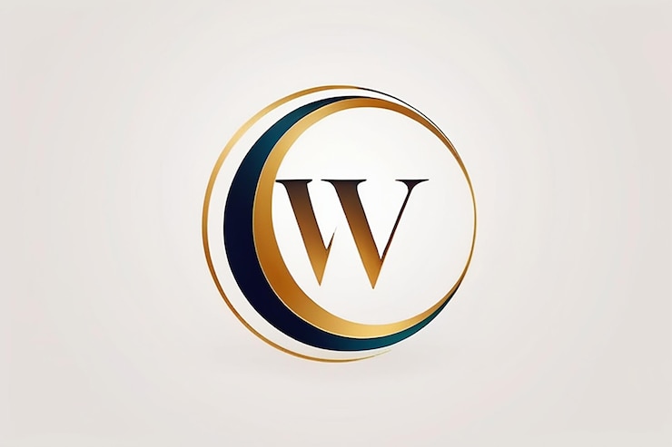Foto logotipo elegante con la letra w
