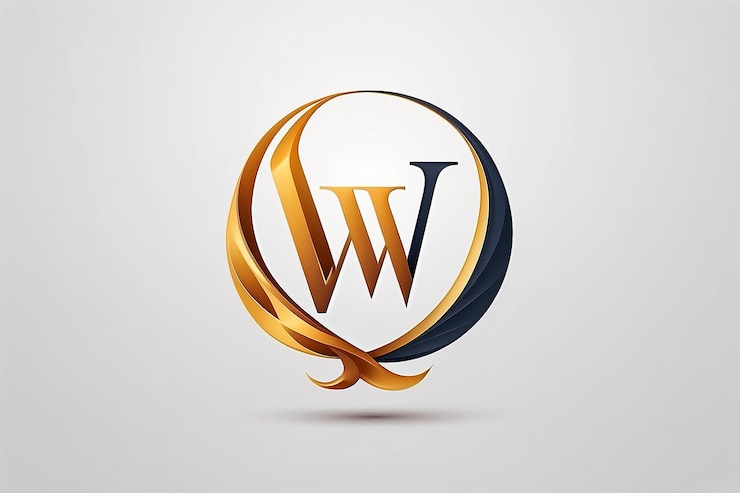 Foto logotipo elegante con la letra w