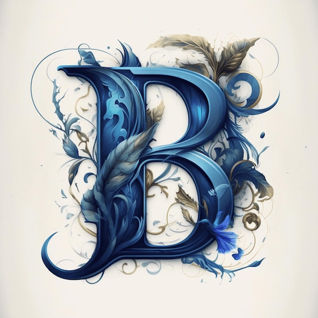 El logotipo elegante y moderno presenta una letra B azul