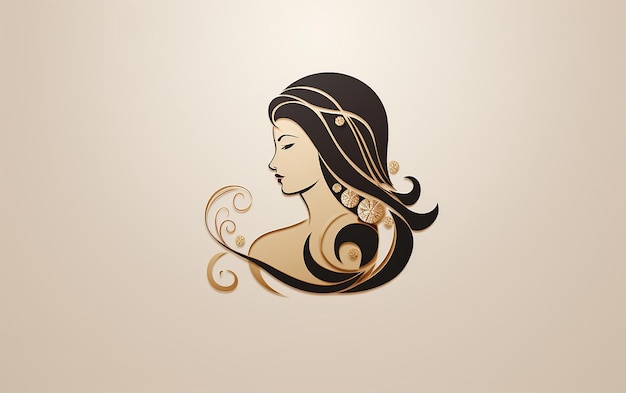 Logotipo elegante para peluquería o salón de belleza