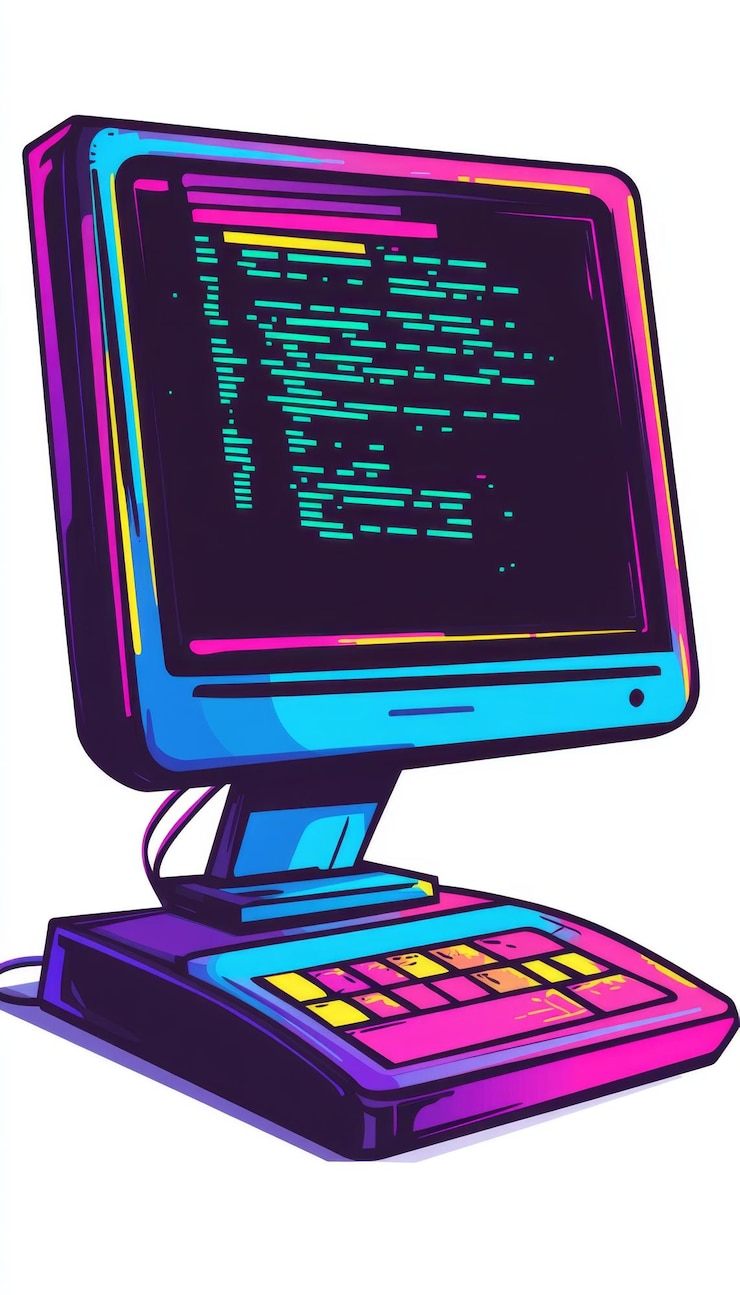 Foto logotipo de la empresa creadora del sitio web con monitor y código del sitio web