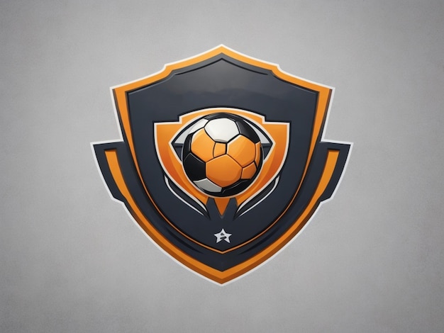 Logotipo del equipo de fútbol y fútbol