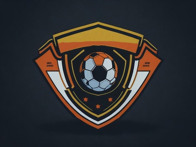 Logotipo del equipo de fútbol y fútbol