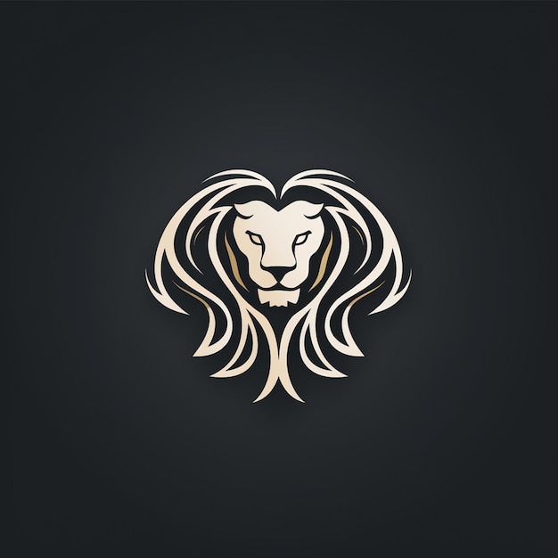 Foto un logotipo de escudo de león