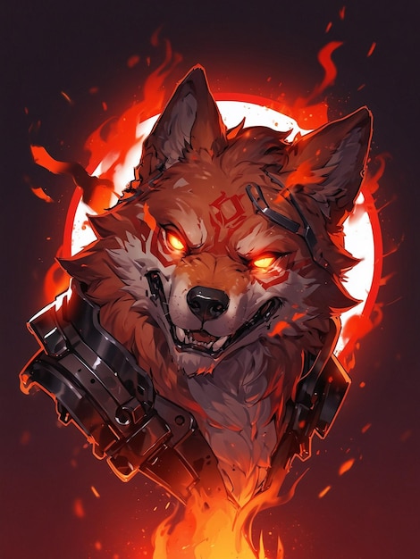 El logotipo de ESports lobo de un ojo