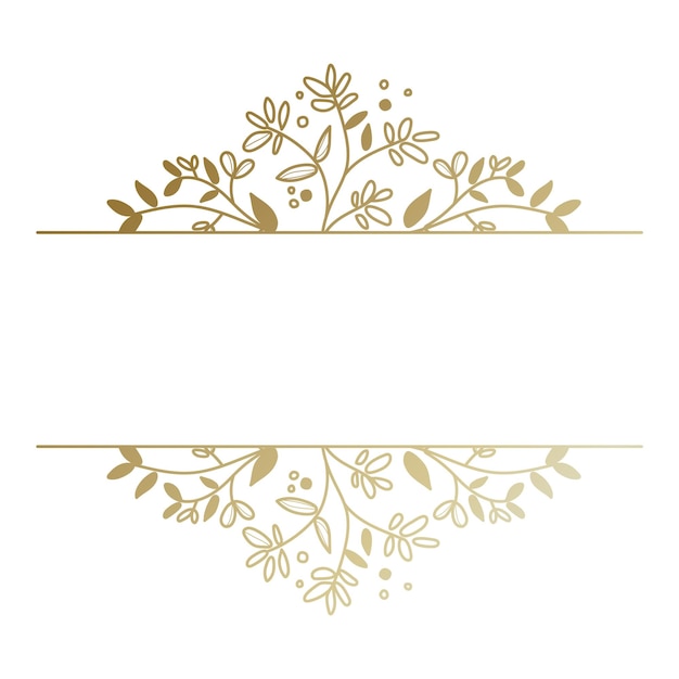 Logotipo estético png crachá clipart desenho floral dourado