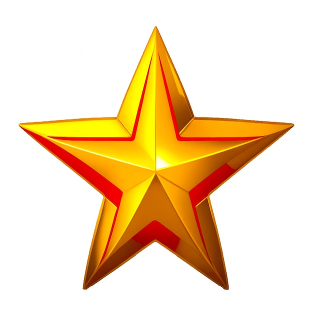 El logotipo de la estrella dorada de fondo blanco
