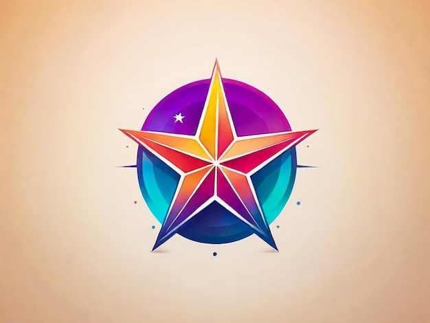 El logotipo de la estrella del norte de color gradiente