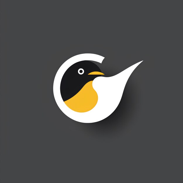 Logotipo para el estudio de diseño Parus Vector Minimalistic