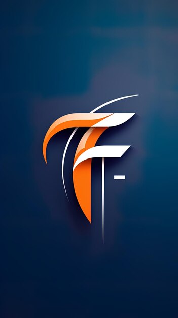 un logotipo para f y f está en un fondo azul