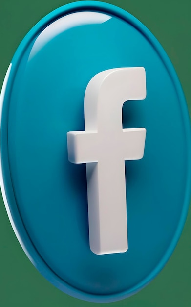 El logotipo de Facebook en 3D