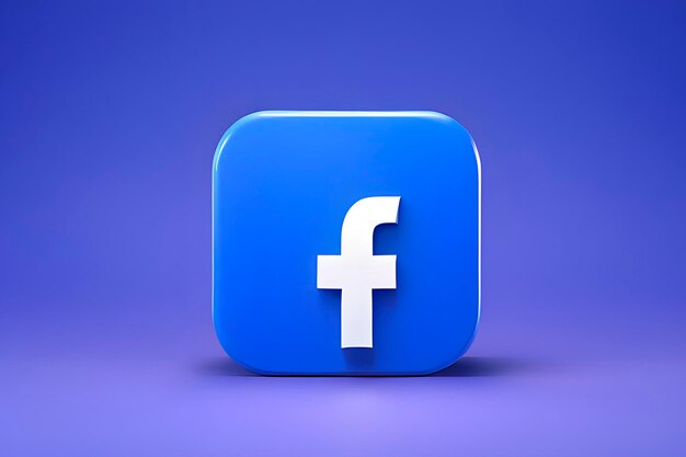 Foto el logotipo de facebook en 3d