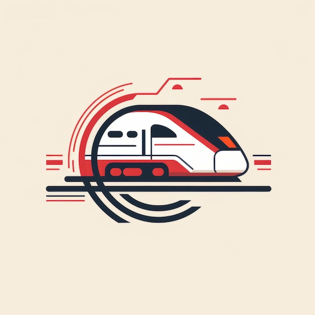 Foto logotipo ferroviario moderno mínimo