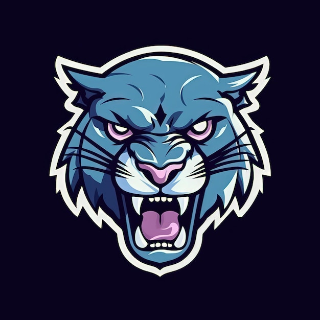 Logotipo de Fierce Panther Esports sobre fondo blanco IA generativa