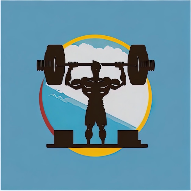 Foto logotipo de fitness y logotipo de barra