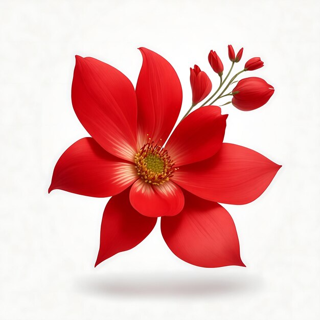 El logotipo de la flor roja representa la perfección de la naturaleza