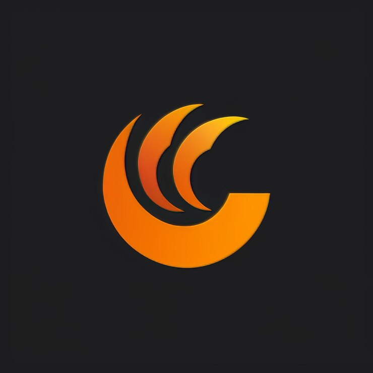 Foto un logotipo con un fondo negro